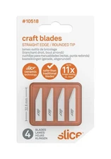 Slice 10518 Replacement Craft Knife Scalpel Blades - Straight Edge, Rounded Tip
