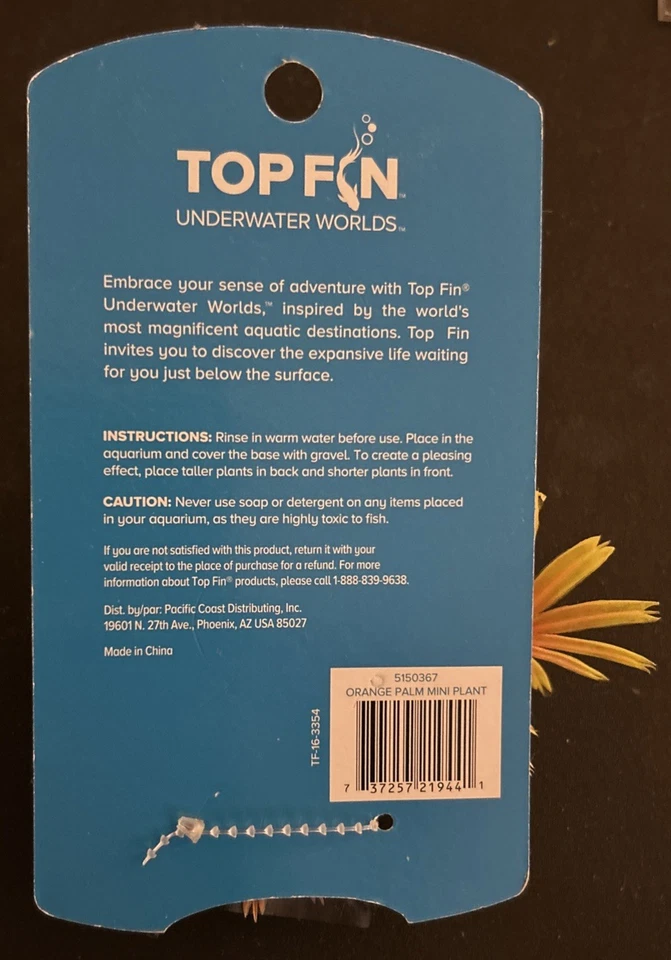 Falso Tanque Acuario Planta Acuática Decoración Para Tímidos Peces Territoriales Naranja Nuevo Foto 2 de 2