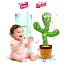 Singing  Dancing Cactus Toy with Volume Control - Interactive Plush Fun