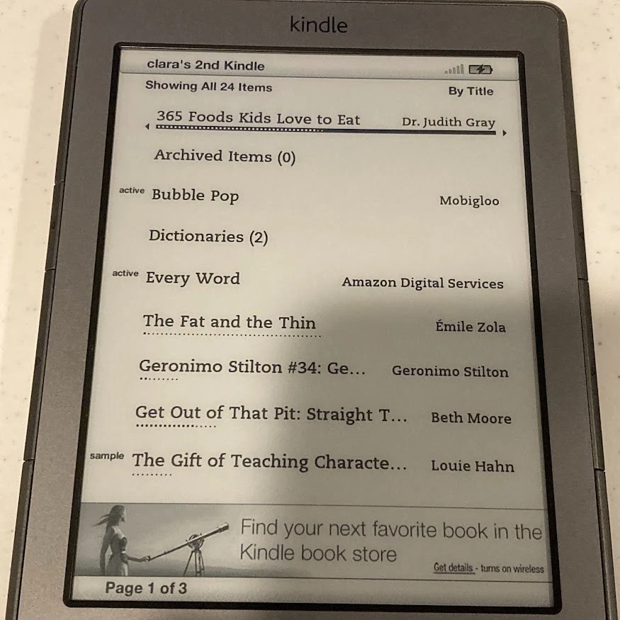 Amazon KINDLE 4th FOURTH Generation Model D01100  Tested Pre-Owned - Image 4 of 4