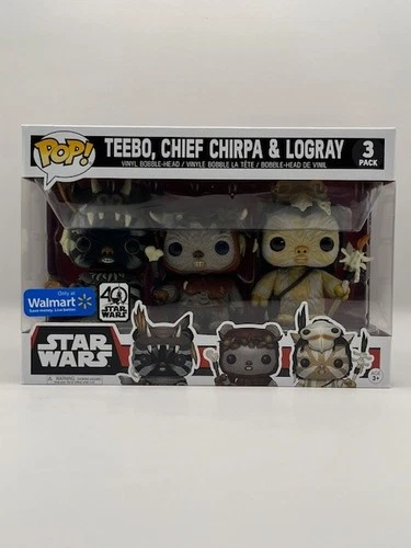 Funko POP! 3 Pack Movies Star Wars Teebo, Chief Chirpa & Logray  Exclusive