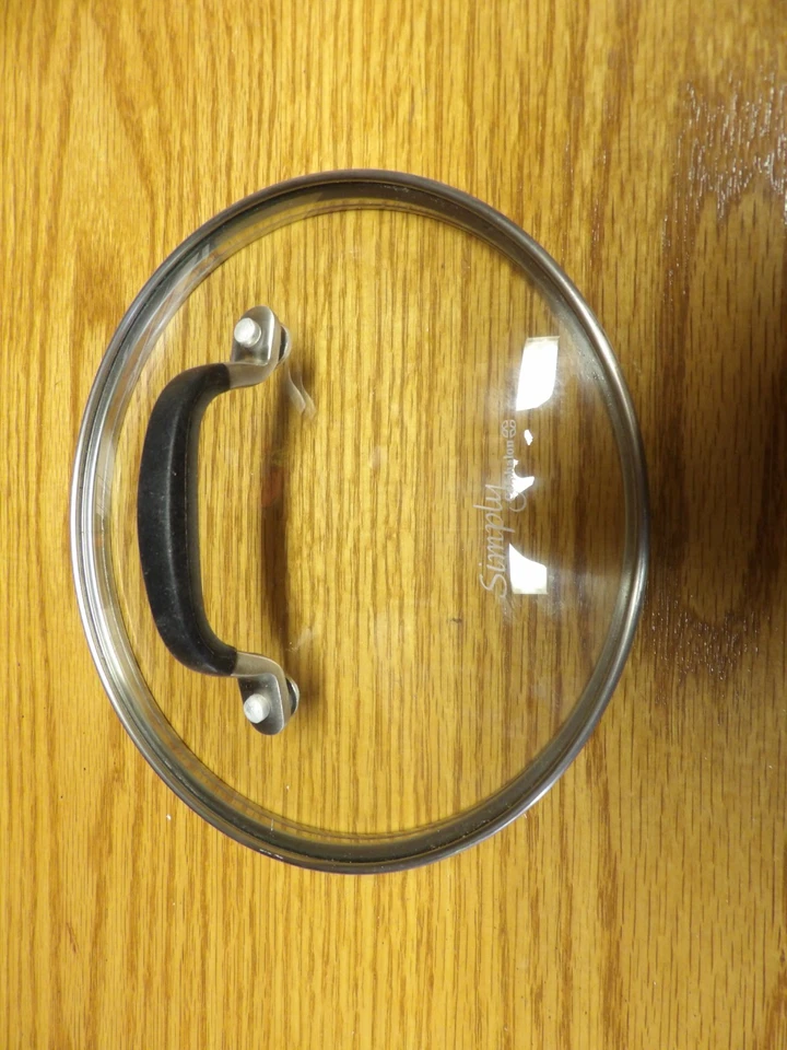 Simply Calphalon Stainless Steel Glass Lid 7" O.D 6 5/8  I.D Cool Handle #88 - Image 4 of 4