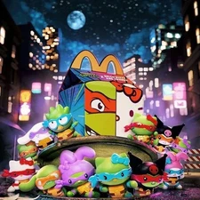 2025 Teenage Mutant Ninja Turtles Hello Kitty Happy Meal Toys 1-11 Set Brand New