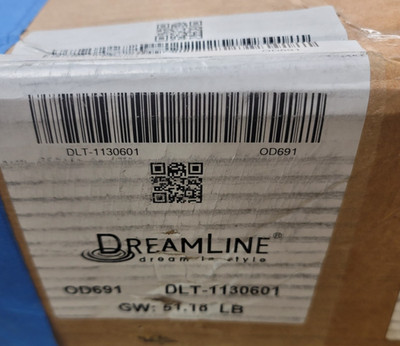 DreamLine DLT-1130601 SlimLine Single Threshold Shower Base *Left* * Read Desc*