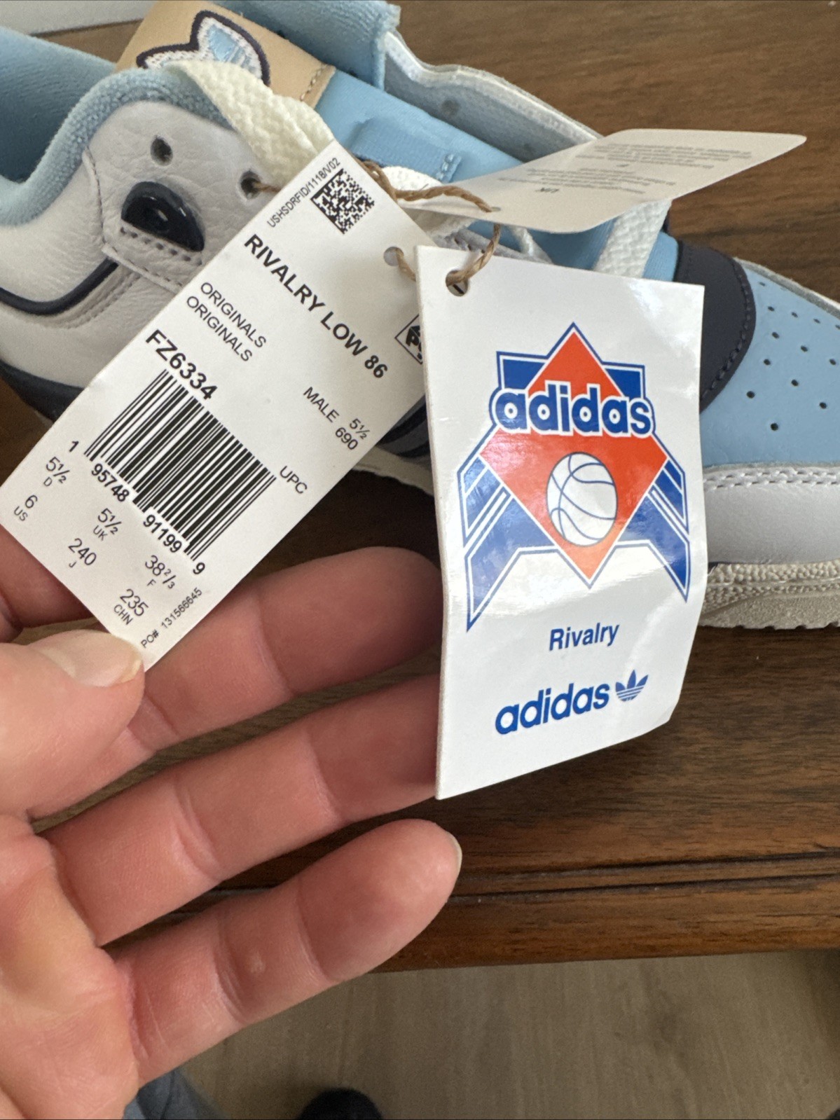 New ADIDAS Men's Size 6 Rivalry Low 86 FZ6334 Basketball Shoes White/Blue/Navy thumbnail 23