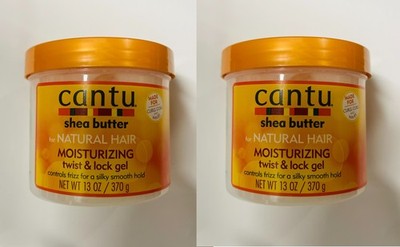 2 x Cantu Sheabutter für natürliches Haar | Feuchtigkeitsspendendes Twist & Lock Gel 13oz.