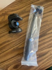 Benro S2 Fluid Video Head Flat Base Pan Tilt DSLR Camera Tripod w/Pan Bar Boxed