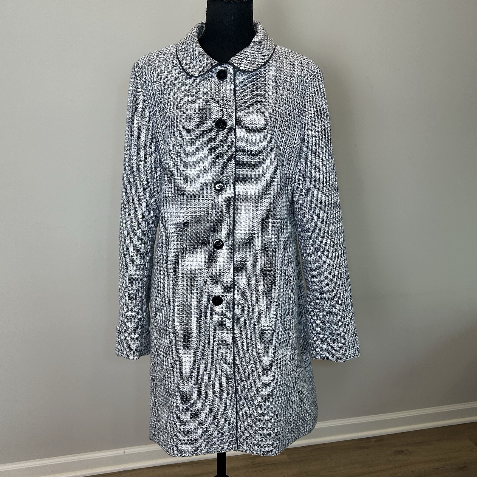 Pendleton Tweed Button Up Collared Coat Womens 14… - image 6