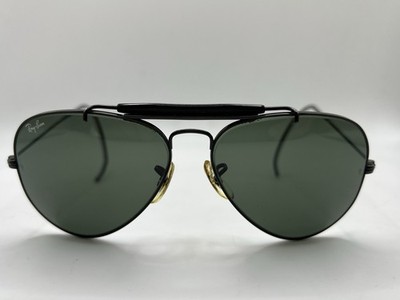 Vintage B&L Ray Ban Bausch & Lomb Outdoorsman Black Aviator
