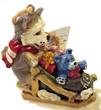 Husky Ornament Alaska Arctic Circle Enterprises Riding Sled 3D Christmas NEW
