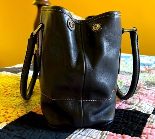 Vintage Coach Hampton Satchel Bag Purse Black Leather by Coach, $85 - Photo 3