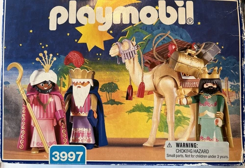 Vtg Playmobil 3997 Three Wise Men Camel & Gifts Nativity Open Box Sealed Plastic