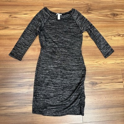 black bodycon dress charlotte russe Medium Marled Ruched Side 3/4 Sleeve loop:Women's Circle Leather Belt Brown Dress And Black Size:36/30