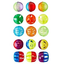 Multicolor Plastic Balls Cat Toys Interactive Play for Indoor Cats 15 Pack