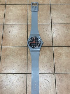80’s Quartz / maxim Jumbo Plastic Gray “Wristwatch” Wall Clock Rare 52”