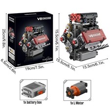 V8 Motor Simulation motorisiert Engine Block Building Set | +478pcs | Technic