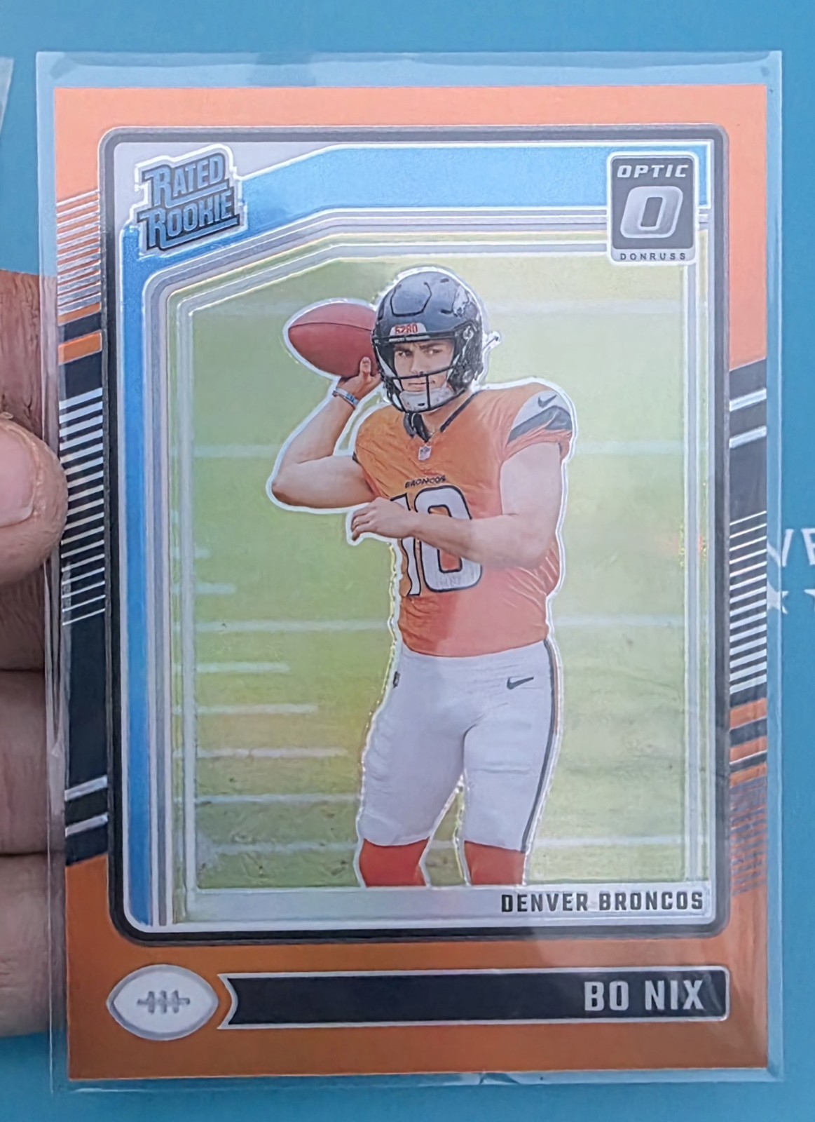 2024 Panini Donruss Optic -  Bo Nix Rated Rookie Orange Prizm /249 RC #209