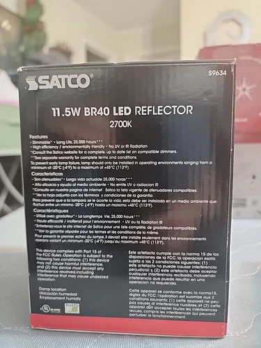Satco Ditto 75W Equivalent Soft White BR40 Medium Dimmable LED Floodlight Light - Picture 3 of 7