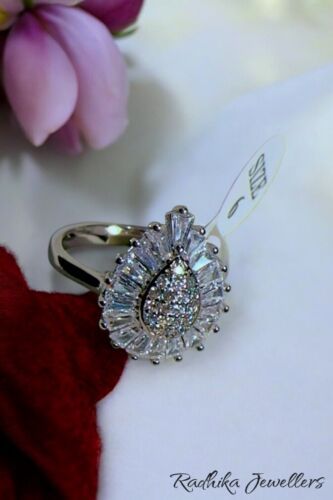 92.5 Sterling Silver Pear Shaped Ring