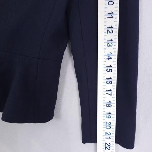 Boden Blazer Jacket Womens 8 Blue Snap Hidden Button Office Career Round Neck - Picture 8 of 11