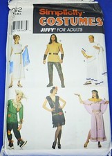 Simplicity 7382 Size S-M-L Vintage Costume Tunic Pants Dress and Accessories
