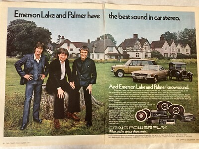 #ad 1977 Craig Powerplay Radio Print AdEmerson Lake Palmer Two Page $11.99