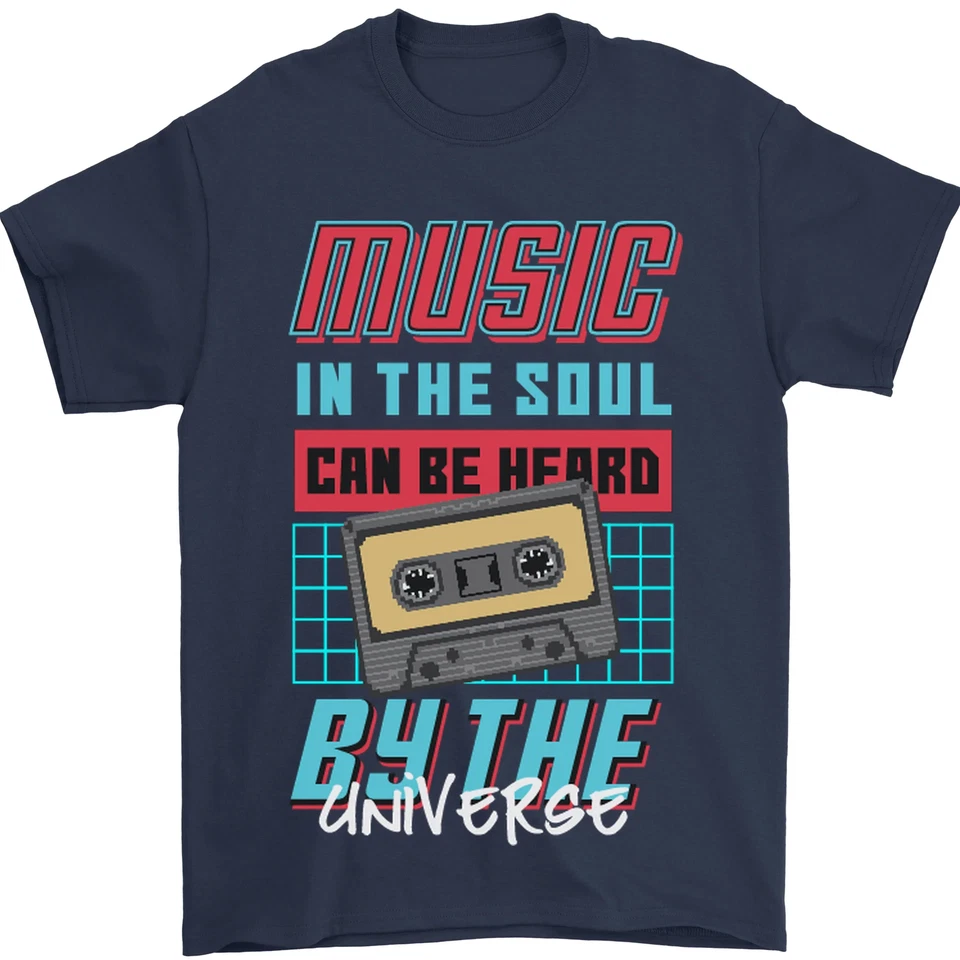 Musique Dans L'Âme Entendue Par L'Univers T-Shirt Pour Hommes 100% Coton - Photo 3/4