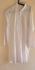 Pakistani Indian White Kurta Pre-owned Mint Condition Medium