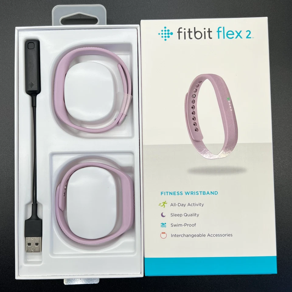 Fitbit Flex 2 Health Activity Sleep Tracker Sports S & L Band Bluetooth NEW - Image 4 of 4