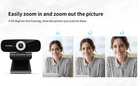4k/1080p Webcam Streaming with Microphone for Desktop Computer Software USB LOT