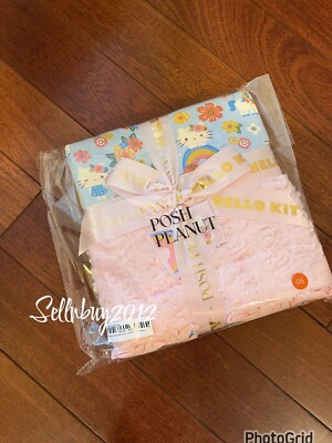 Posh peanut hello kitty springtime blue minky ruffled luxette patoo NEW