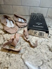 CAPEZIO BALKET DANCE SLIPPERS SHOES NOS NIB PINK SPLITSOLE CANVAS SZ 5 1/2W