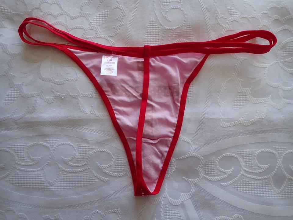 FLIRTITUDE, Tanga Talla L, Color Rojo y Rosa, Lunares Foto 2 de 2