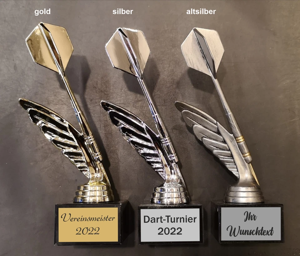 NONAME Dart Pokale mit Gravur 17 cm hoch