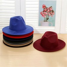Vinatge Wide Brim Outback Hat Panama Jazz Hat Felt Hats Cowboy Hat Beach