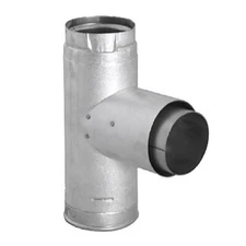 4" PelletVent Pro Adapter Tee with Clean-Out Tee Cap - 4PVP-TAD