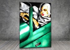 TAMARA DE LEMPICKA TAMARA IN VERDE BUGATTI PITTURA TELA STAMPA ARTE 1302