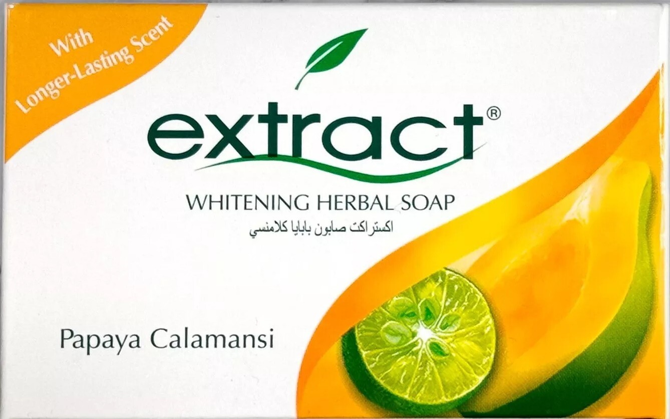 Extract Papaya Calamansi Whitening Lightening Brightening Skin Herbal Bath Soap