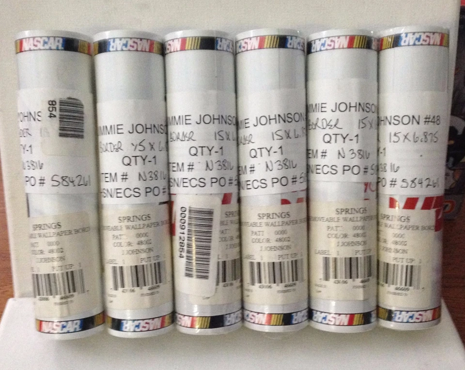 NASCAR #48 Jimmie Johnson Lowes Monte Carlo Hendricks Springs borde de pared 6x Foto 2 de 3