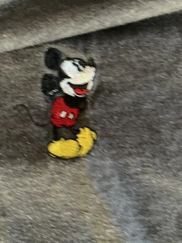 Disney Mickey Mouse Crop Top T Shirt. Women’s Size Medium. Grey