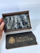 Epoxy Resin Dominoes with Case, Dominoes Set, Gift for Birthday, Tabletop Game