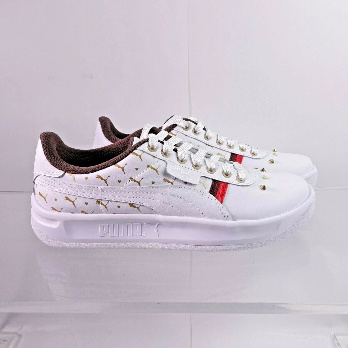 Size 9.5 Women s PUMA California Studs Sneakers 370247 01 White