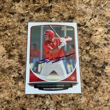 Socrates Brito Signed 2013 Bowman Auto Rc Arizona Diamondbacks 
