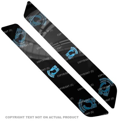 Saddlebag Reflector Decals For 14 Up  Harley - BLUE POW MIA ON BLACK - 118