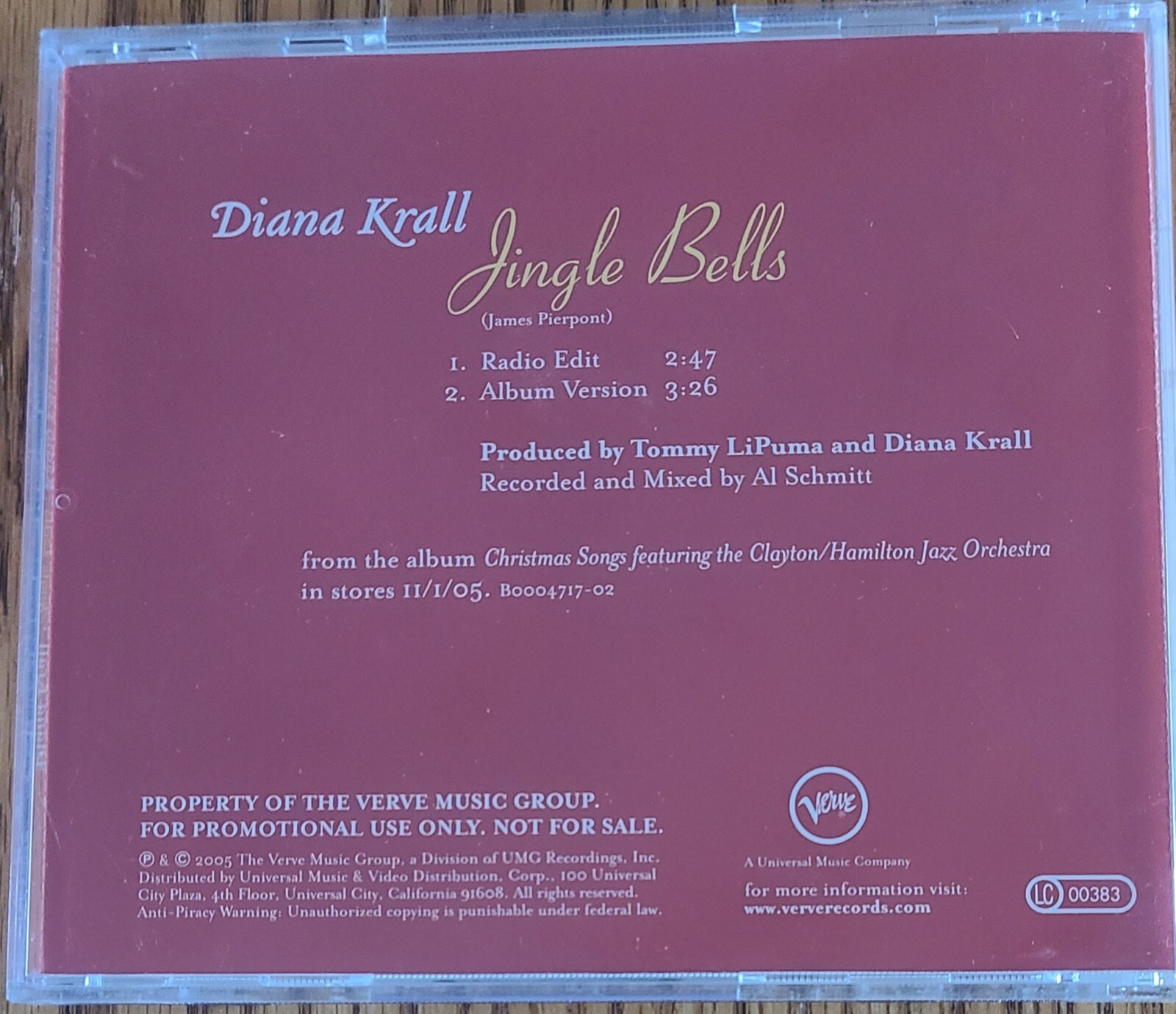 Diana Krall ‎ Jingle Bells Promo (CD) Free Shipping In Canada eBay