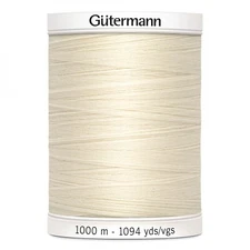 Gutermann Sew-all Poly All Purpose 1000m/1094yds Eggshell # 729949-22