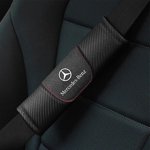 For Mercede s Benz 2pcs Car Seat Belt Cover Shoulder Cushion Pad Protector - Picture 2 of 9