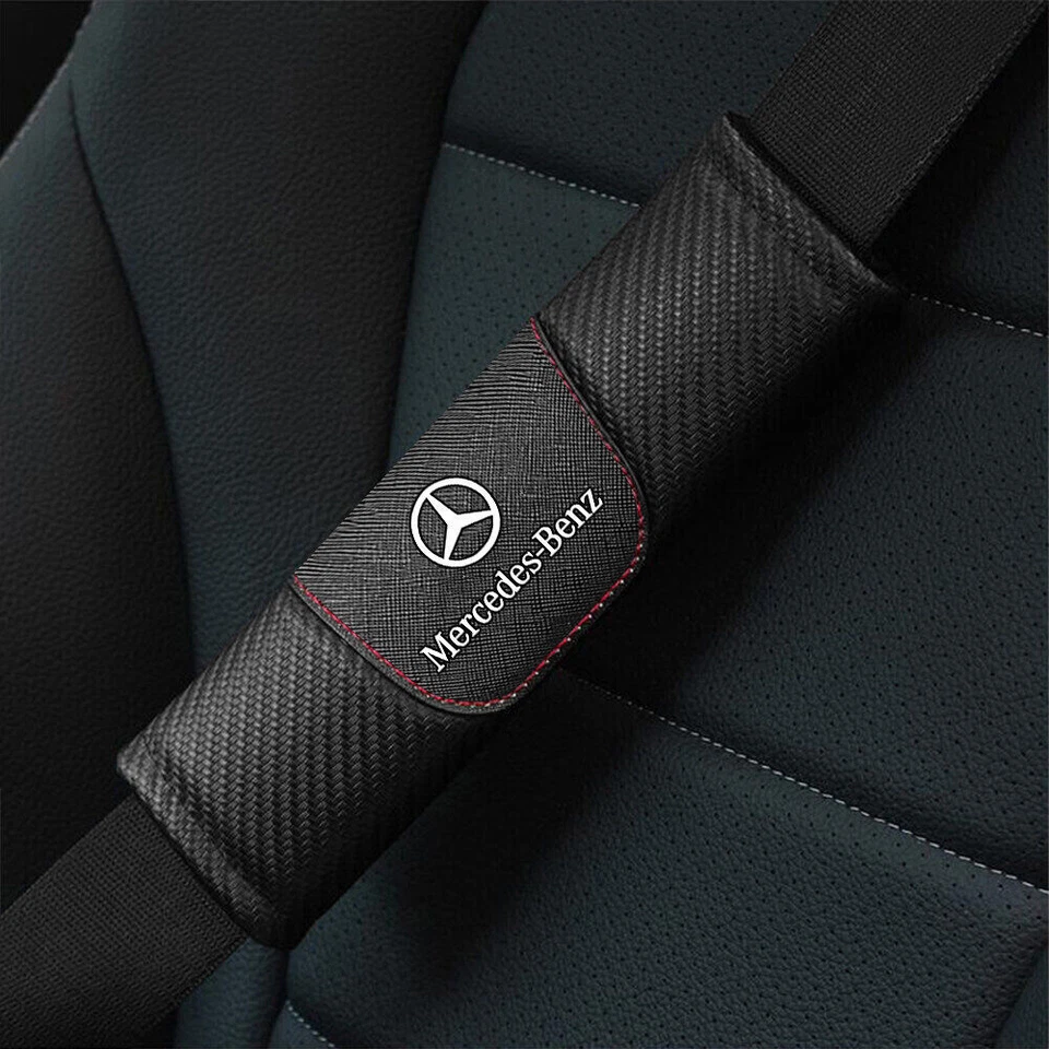 For Mercede s Benz 2pcs Car Seat Belt Cover Shoulder Cushion Pad Protector — 第 2/4 张图片