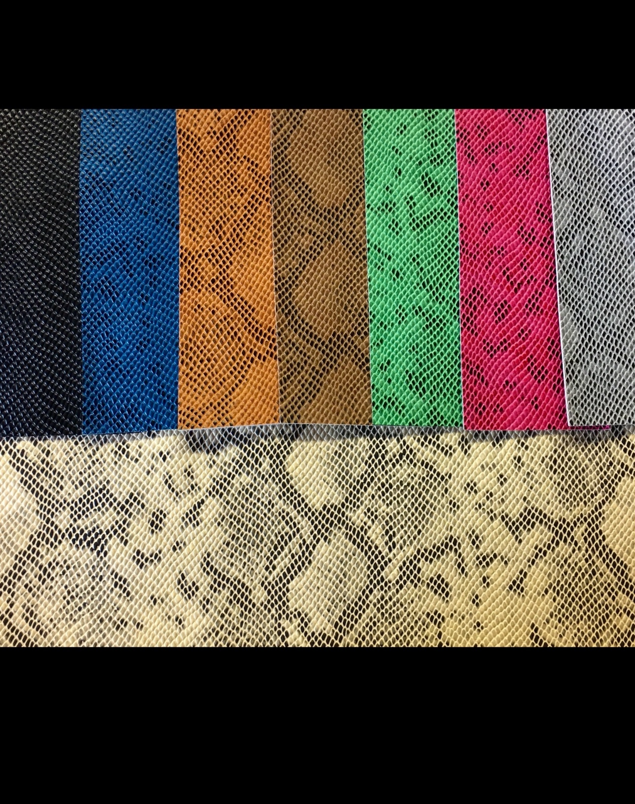 vinyl faux Fake leather small Snake Python Embossed fabric sold by yd ...