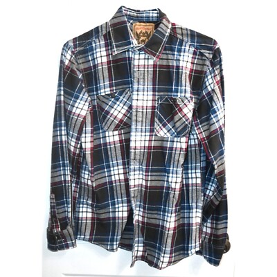 Red Camel Mens Long Sleeve Casual Flannel Shirt Size Large